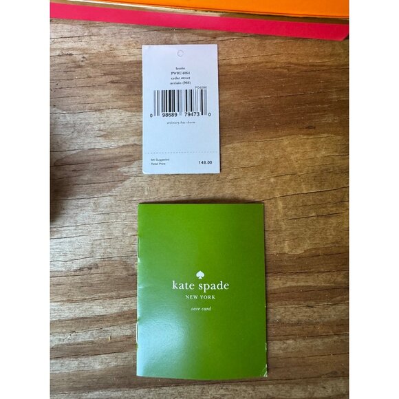 Kate Spade New York Metallic Gold Leather Wristlet Wallet With Box - Picture 4 of 7